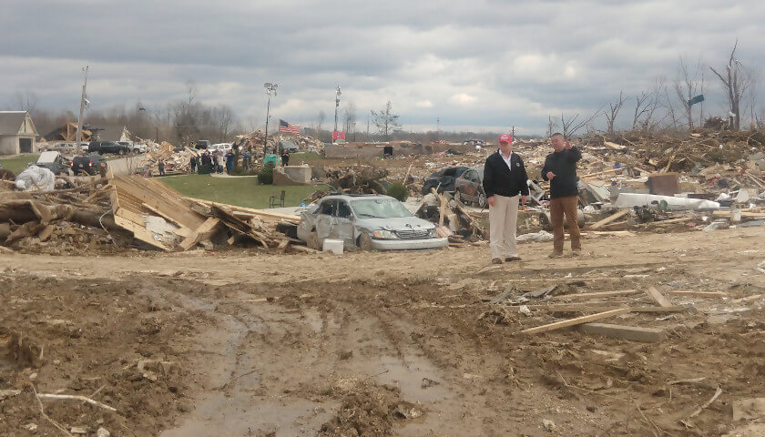 President Trump Visits Tornado Damaged Areas in Middle Tennessee