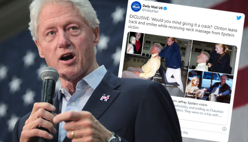 Newly Released Photos Show Bill Clinton Enjoying Massage from an Alleged Jeffrey Epstein Victim: ‘Would You Mind Giving It a Crack’