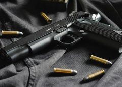 handgun with ammo