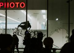 People looting Walgreens at night