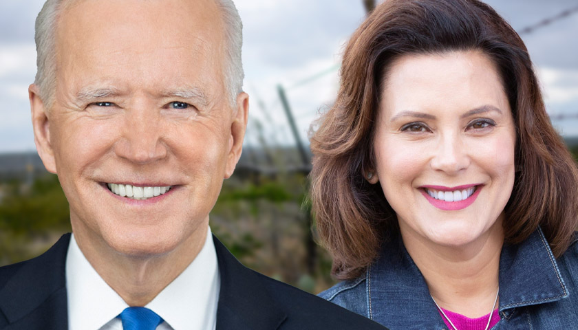 Joe Biden and Gretchen Whitmer