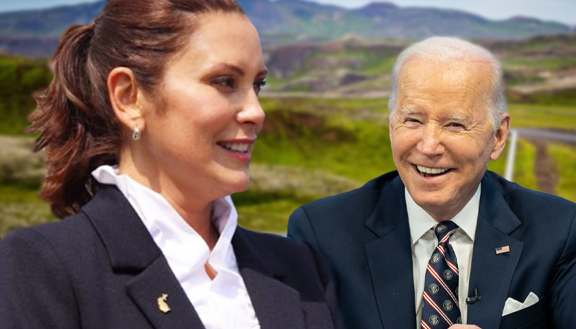 Gretchen Whitmer and Joe Biden