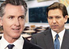 California Gov. Newsom Demands Textbook Publishers’ Records to Determine If They Conformed to Florida Gov. DeSantis’ Education Laws