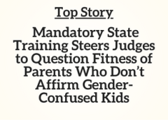 MI Top Story: Mandatory State Training Steers Judges to Question Fitness of Parents Who Don’t Affirm Gender-Confused Kids