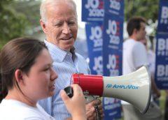 Joe Biden with supporter