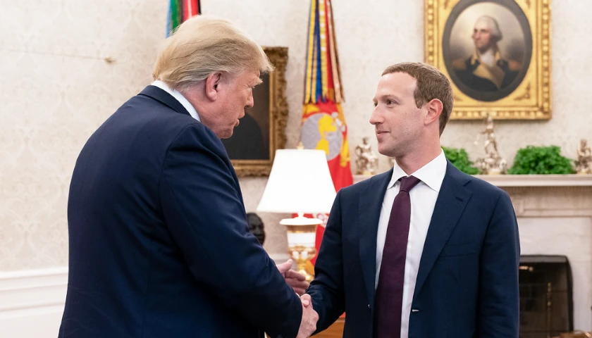 Trump Zuckerberg Shaking Hands