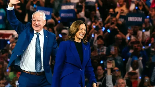 Kamala Harris and Tim Walz