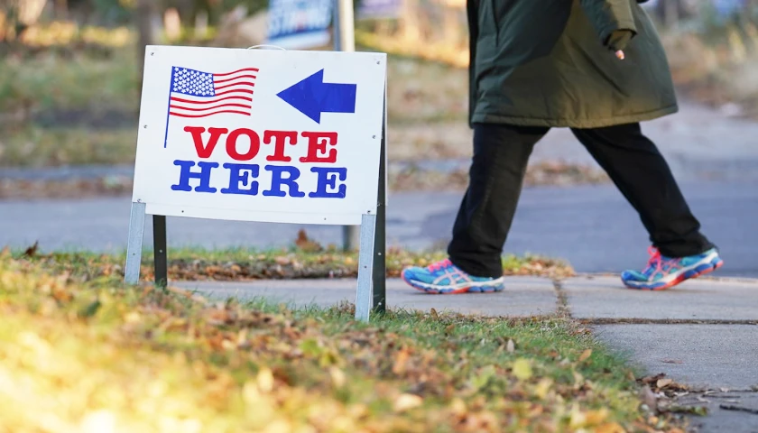 Vote Here Sign