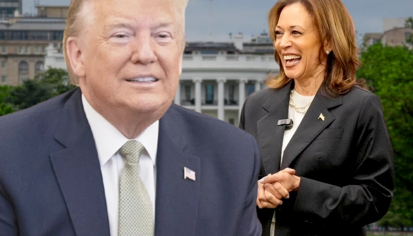 Donald Trump and Kamala Harris