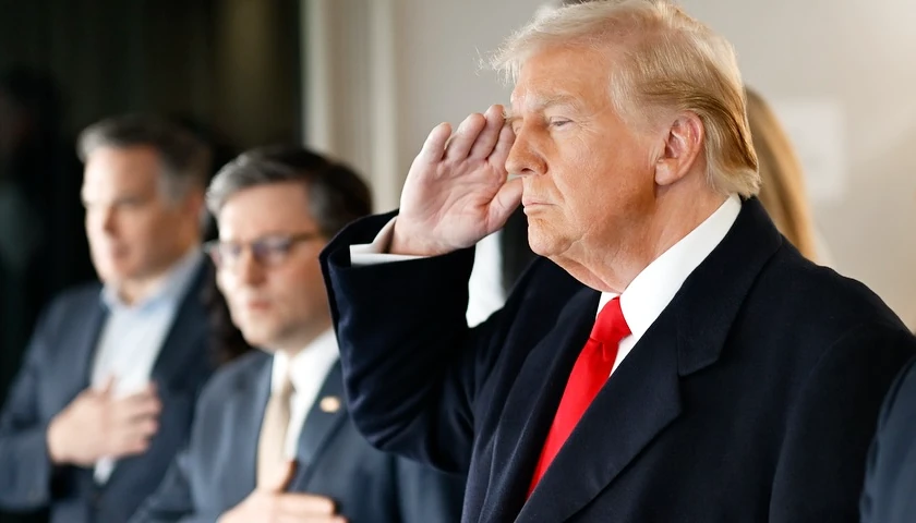 Trump Saluting